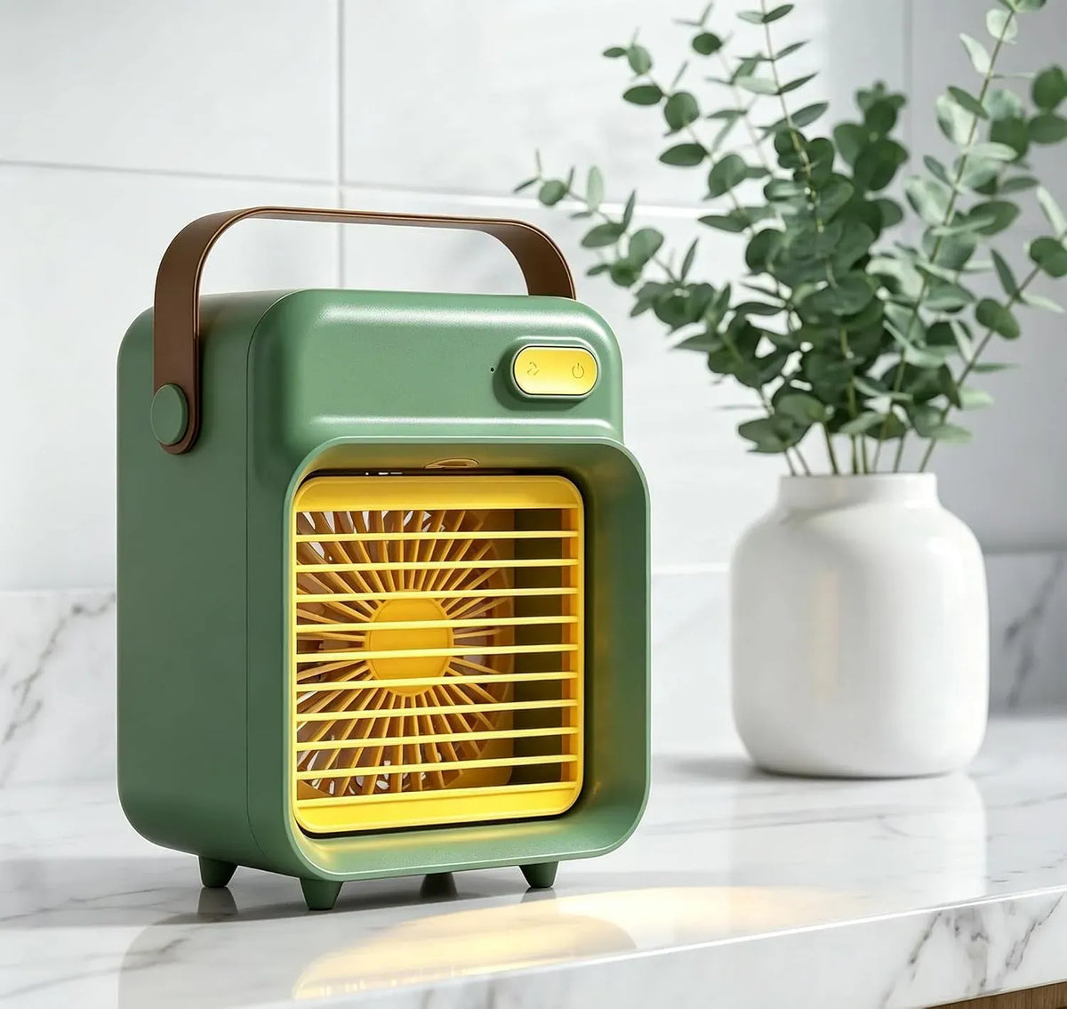 Climatiseur, portable, vert, appareil de climatisation, Aetherion Refroidisseur Dair Et Humidificateur évaporatif sans Fil De Bureau