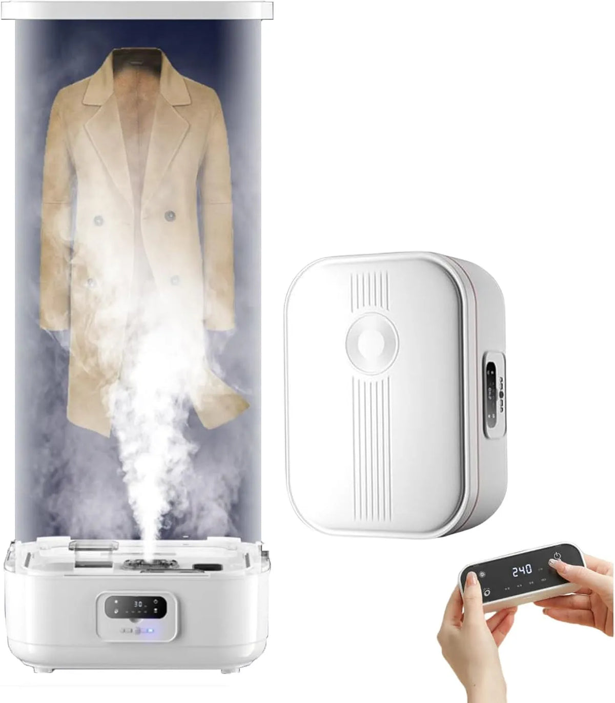 Sèche-linge, 800 W, 3 vitesses, vapeur, Fer à Vapeur Vertical Automatique pour Voyage et Maison