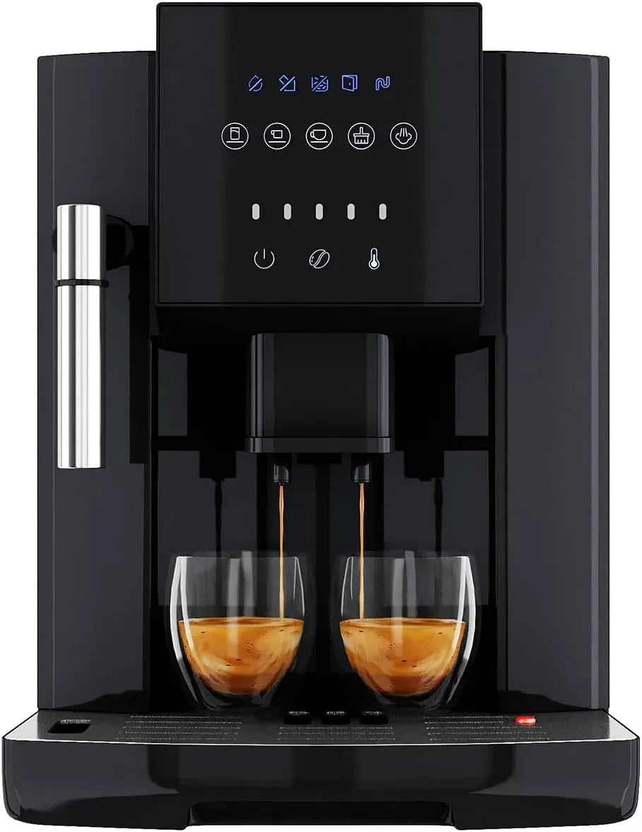 Mousseur à lait KAV 1281, 1,8 L, émulsionneur à lait, tactile, grand réservoir, 20 bars, Écran tactile, Réservoir d'eau de 1,8 litre