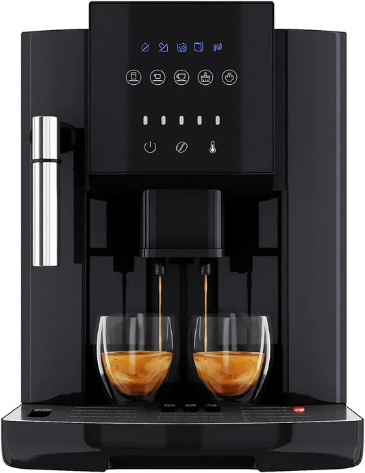 Mousseur à lait KAV 1281, 1,8 L, émulsionneur à lait, tactile, grand réservoir, 20 bars, Écran tactile, Réservoir d'eau de 1,8 litre