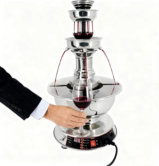 Machine à vin, 3 niveaux, professionnel, acier inoxydable, rouge, bois, pour vin Rouge et Boissons