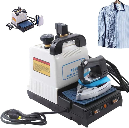 Outil de Repassage Professionnel, Débit de Vapeur Élevé équipé de Contrôle de Température À Plusieurs Niveaux, Fer À Vapeur Industriel 1600W avec