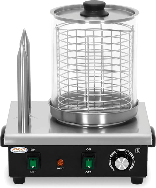 Machine à Hot, Cuiseur, 550 W, 30 à 110 °C, 220 V, vapeur, professionnel, 2 zones de température, acier inoxydable, fonction chauffante, pour Toast
