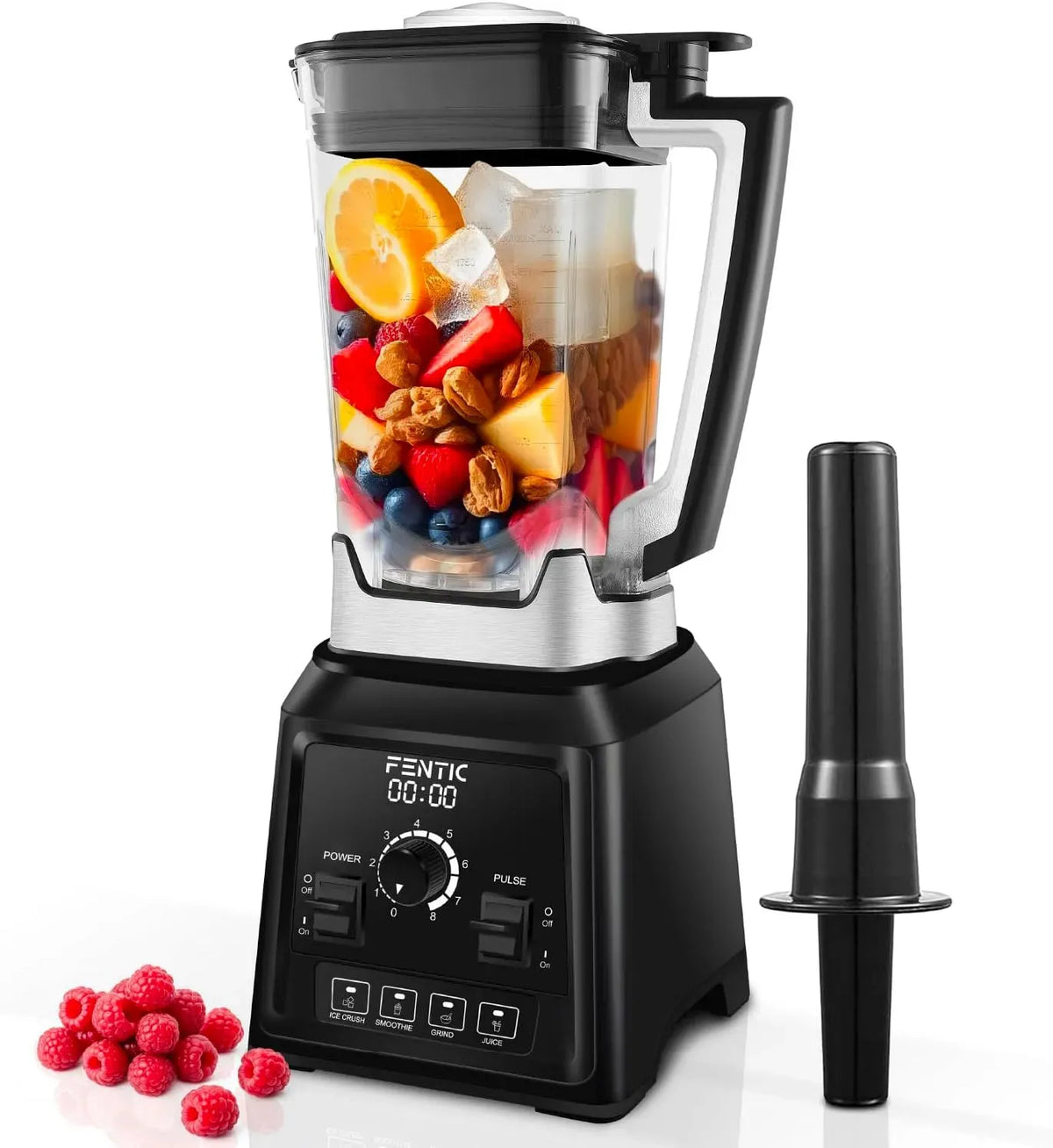 Blender, 2 L, 2000 W, 4 programmes, pour Smoothies avec 8 Vitesses et 4 Programmes