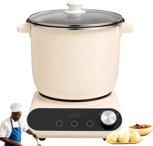 machine à igname, machine à fufu, Robot, 7 L, minuteur, acier inoxydable, pour plats africains