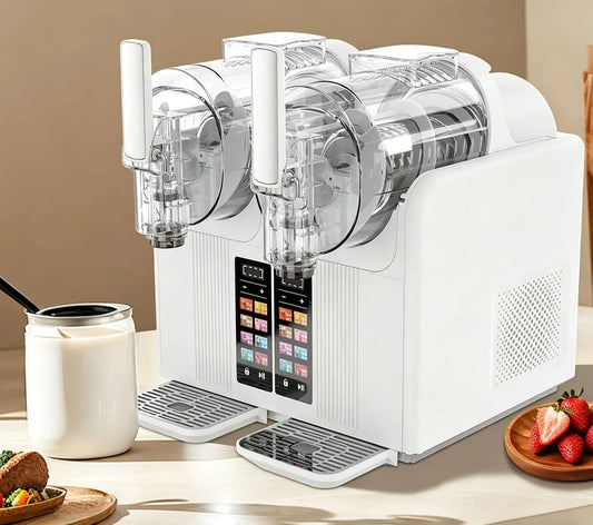 Machine à Granita, machine à granité, 2 L, 7 programmes, tactile, 2 zones de température, blanc, pour Cocktails Glacés Et Glaces à L'italienne