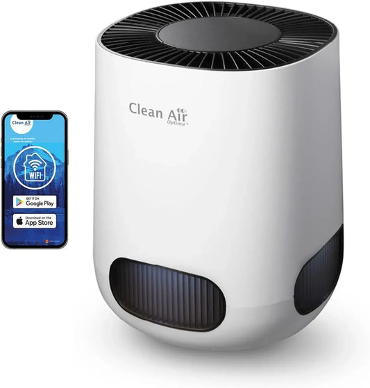 Purificateur d'air, 10 dB, Clean CA-502, silencieux, Adapté aux pièces jusqu'à : 20m² / 50m³, Air Optima Desktop Smart