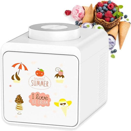L 120 Machine à desserts, machine à sorbets, machine à glace et sorbet, 1 L, 120 W, blanc, pour la maison