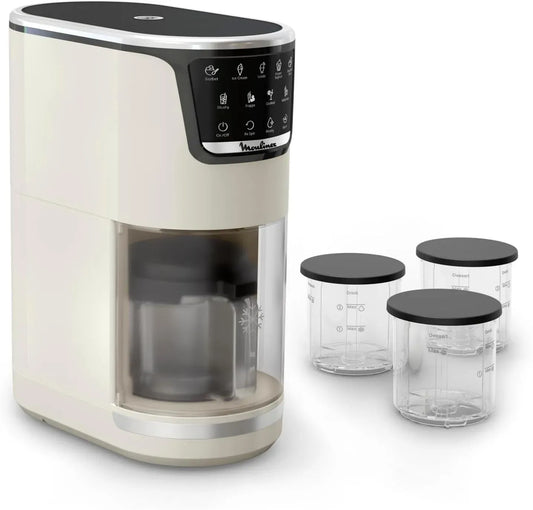 Moulinex MJ602AF0 nettoyage avec rinçage automatique, Dolci, Sorbetière 10 programmes en 1, technologie 1 Step Perfector