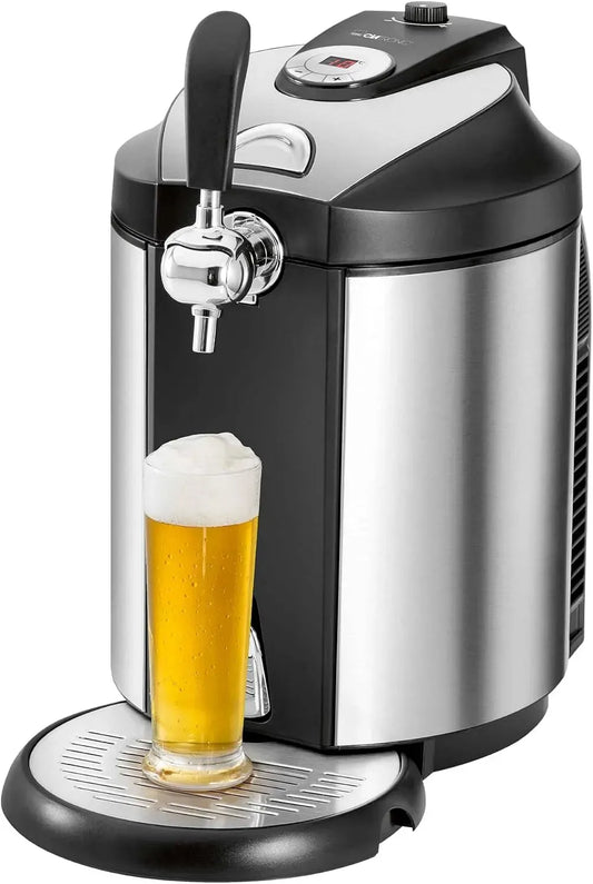 BZ 3740 CO2 Régulation de la température, Système de tirage de bière Clatronic, Fûts de 5 litres, Refroidissement de 2 °C à 12 °C, 3 cartouches de CO2