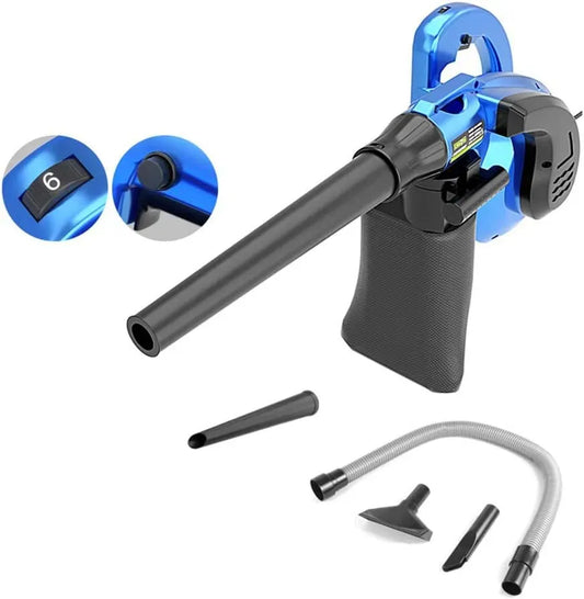 Aspirateur, 3000 W, bleu, 6 Vitesses Variables pour l'entretien de la pelouse