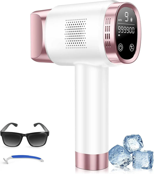 21J appareil d'épilation électrique pour femme, Épilateur, 600 nm, tactile, écran LCD, 9 Niveaux, rouge, pour Visage
