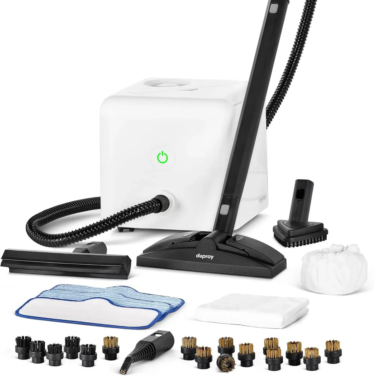 Nettoyeur vapeur, usage sur sols, cuisine, voiture, vitres et canapé, Neat incluant 11 brosses en laiton
