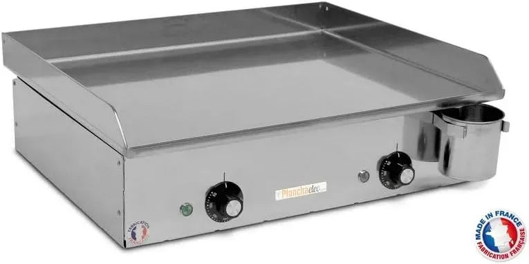 Plaque de cuisson E530-2400W L53, 2400 W, thermostat, acier inoxydable, X P43 X H18 cm, Plancha Electrique NEO, Thermostat Réglable, 8 Personnes