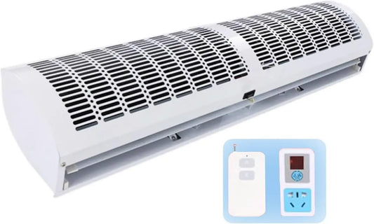 150 * 14, Rideaux D'air De Porte Wall Mounted Air Curtain Fan Avec Télécommande 2 Vitesses Flux D'air Naturel Montage Mural 60cm, 90 Cm, 100 Cm, 120