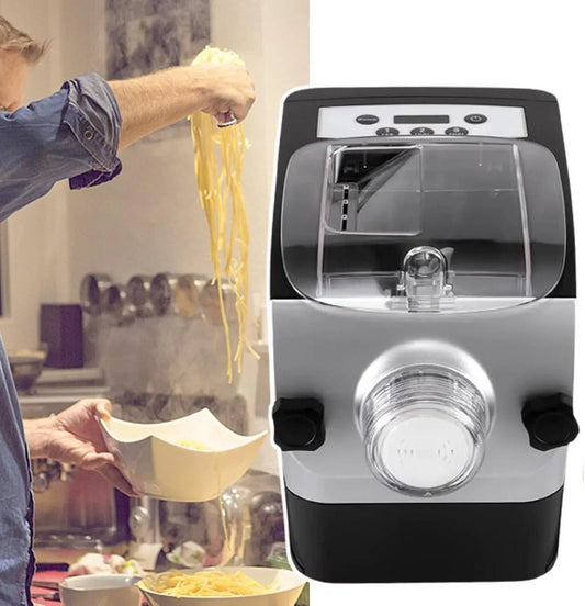 Machine à pâtes, 260 W, machine à nouilles, noir, Jusqu'à 500 G De Farine Pour La Maison, 8 Disques De Forme Pour Nouilles Maison