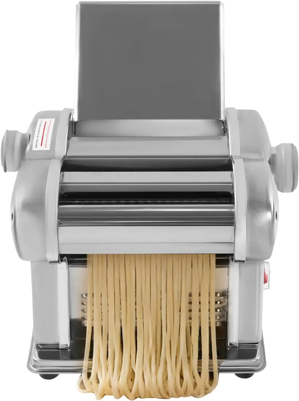 Machine à pâtes, 135 W, machine à nouilles, acier inoxydable, 2 largeurs, 8 épaisseurs, coupes 1,5/4 mm, épaisseur 0,5–4 mm, fiche UE