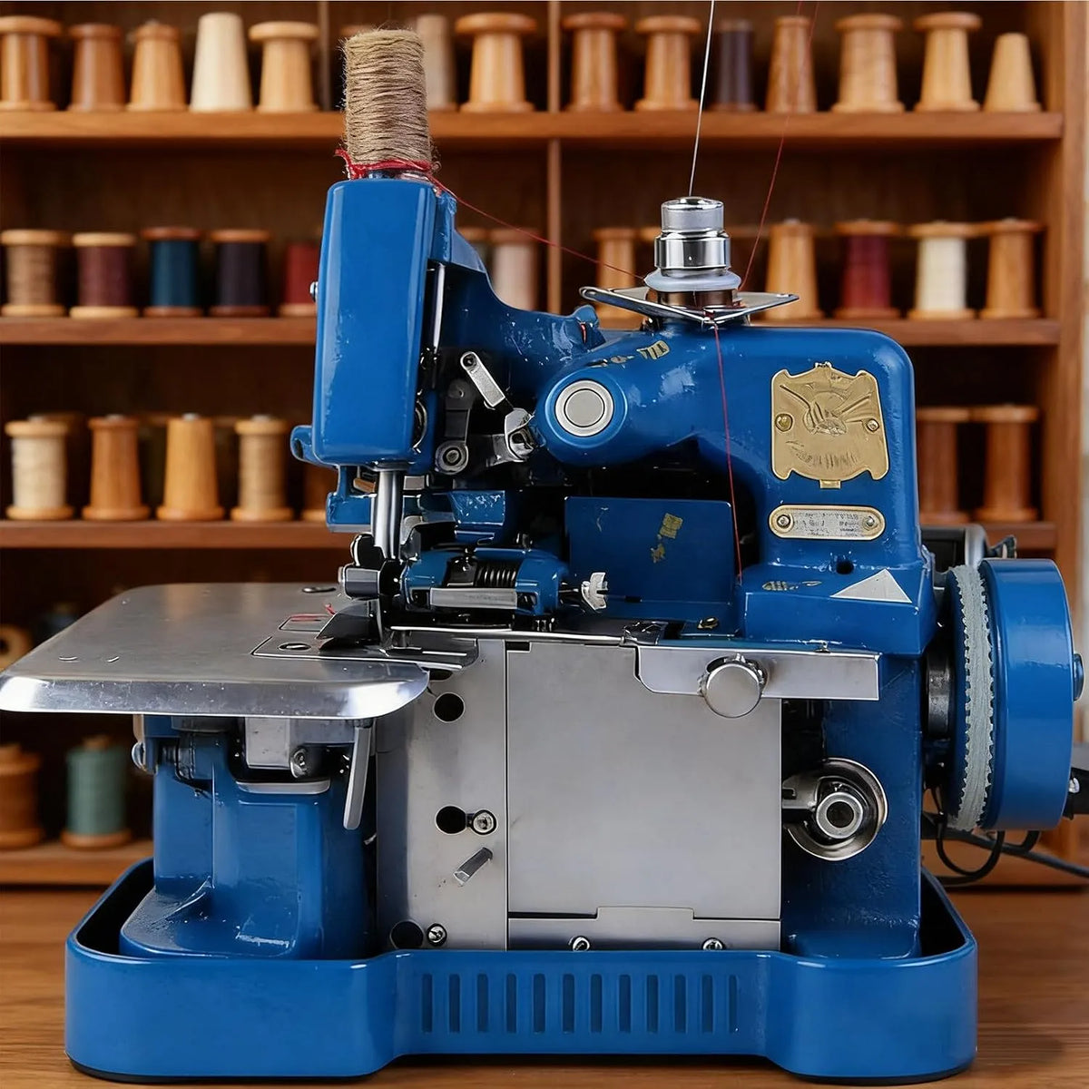 l'ourlet Et La Coupe, Surjeteuse Industrielle, Jusqu'à 3000 PTS/Min, s'adapte à Différentes Tensions De Tissu, Réalise Simultanément La Couture