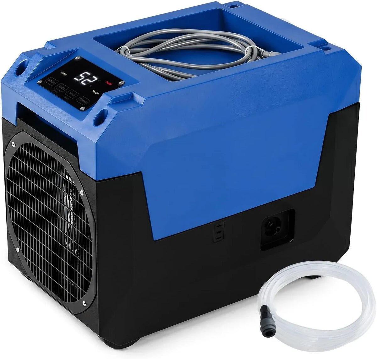 Déshumidificateur, KOMFOTTEU 60L/Jour 24H, minuteur, professionnel, bleu, Déhumidifier pour Pièces 55–65 m²